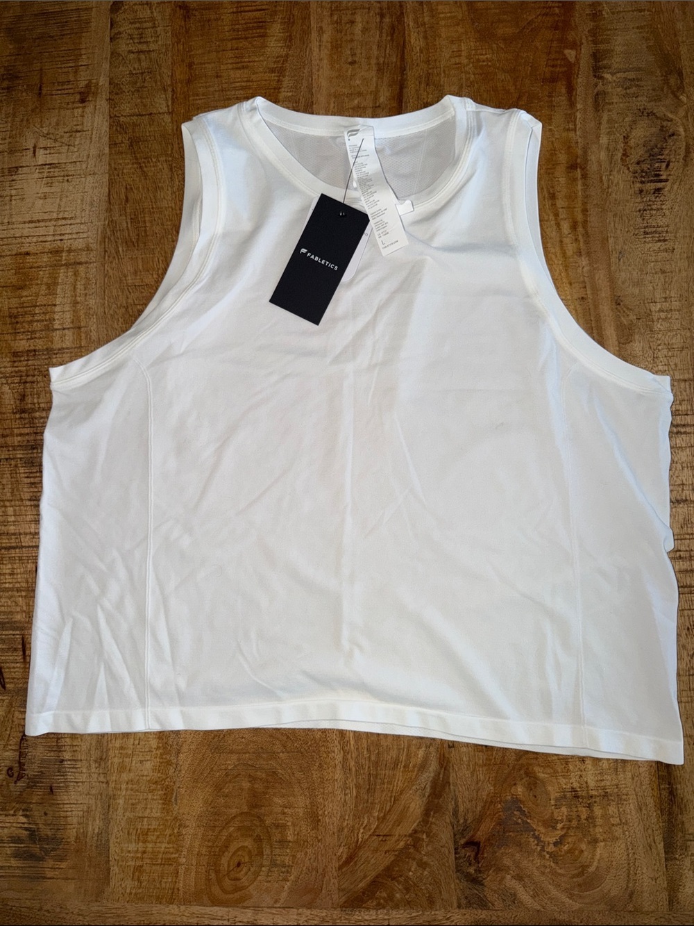 Fabletics White Racerback Tank